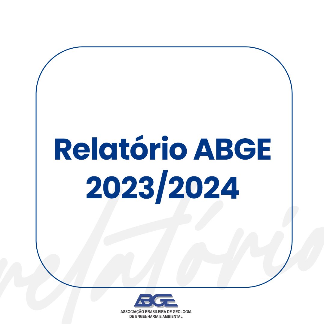 Capa da notícia Relatório ABGE 2023/2024 