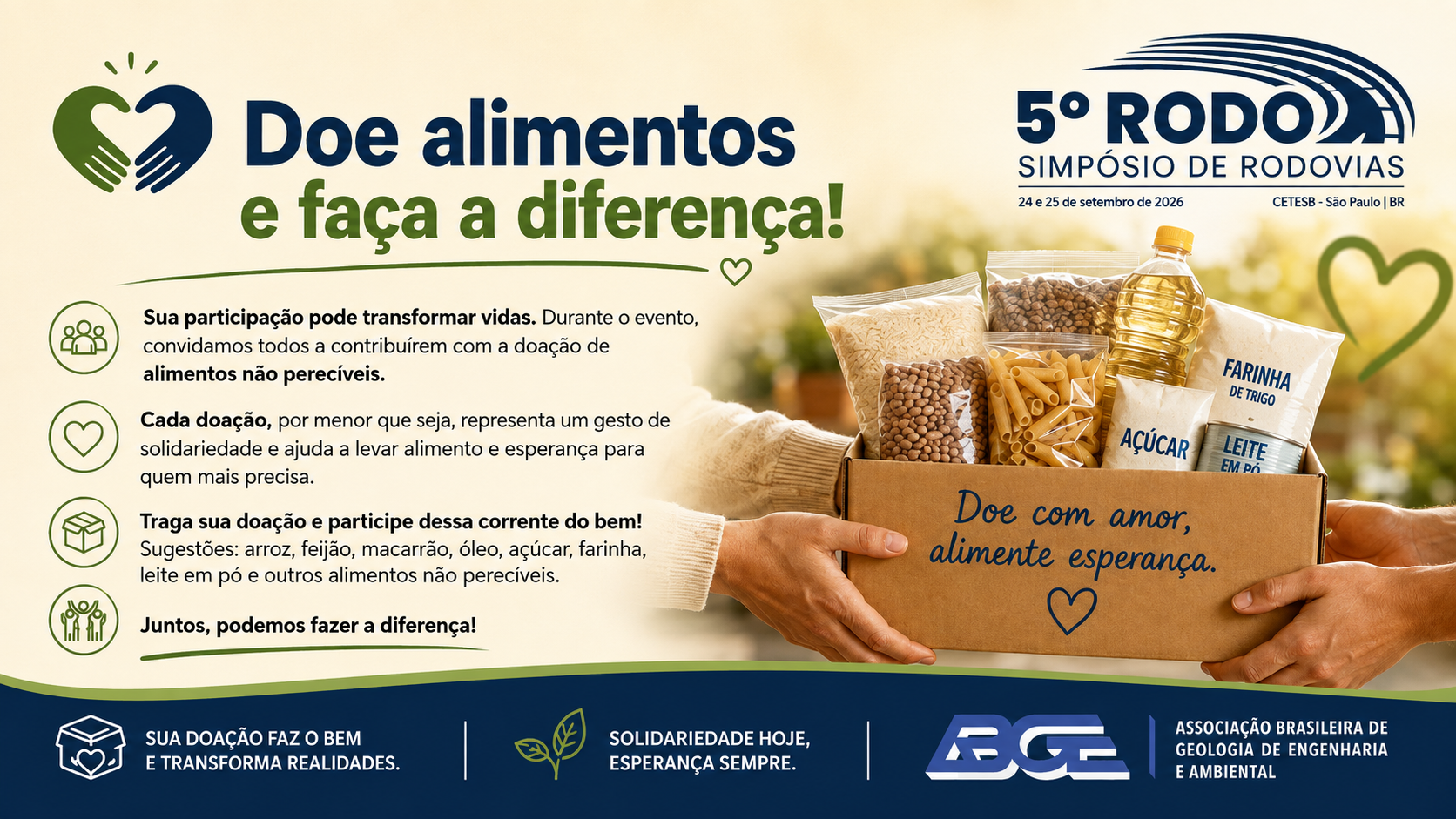 Doe alimentos e faça a diferença